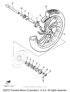 XV920K Переднее колесо