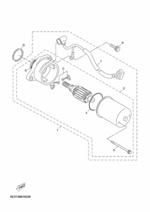 YN50F Стартерный мотор