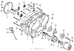 CB200T Крышка картера правая