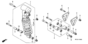 CBR900RE Rear cushion