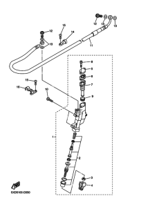 YZ250F Задний торм цилиндр