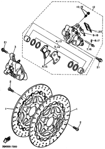 FJ1200 FJ1200B Передний суппорт