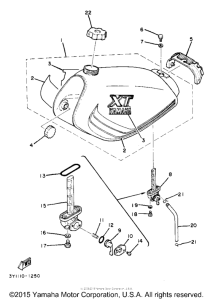 XT250J Топливный бак