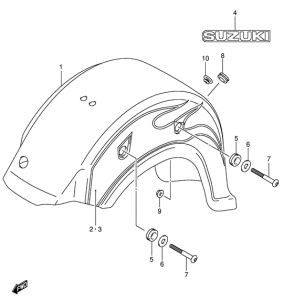 VL800 Заднее крыло