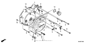 VT750C2B Крышка картера левая