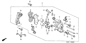 CB125T Передний суппорт