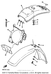 IT250K Front fender - rear fender