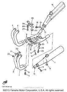 FJ1200A Выхлопная система
