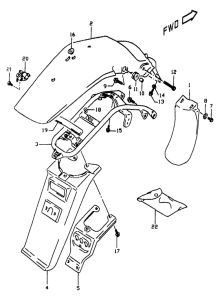 DR350 Заднее крыло