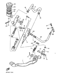 XT600H (33KW) Задний торм цилиндр