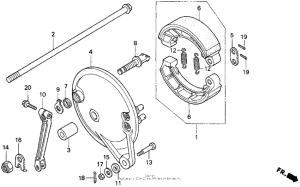 CB750 Задний тормоз
