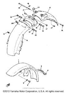XS750E_227 - 1978 Front fender - rear fender