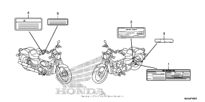 VT750RS Caution label (2)