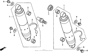 VT750C Задние амортизаторы