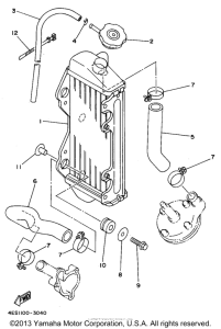 YZ80G1 Radiator - hose