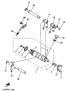 AG100 Shift cam. fork