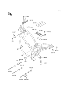 KLE500 Рама ,крепежные детали