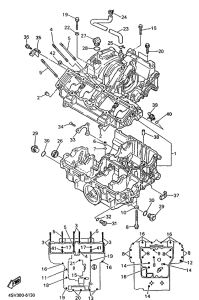 YZF1000R Картер двигателя