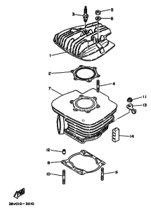 TY250R TY250 Цилиндр