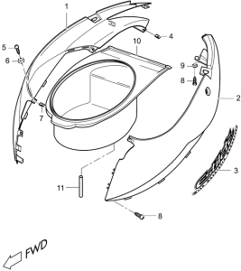UF50 Обтекатель задний