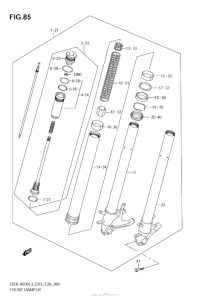 GSX-R600 Передняя вилка