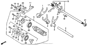 CB750 Вилка переключения передач