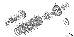 VTR250 Бендикс