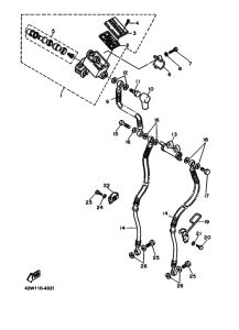XV1100 XV1100K Передний тормозной цилиндр