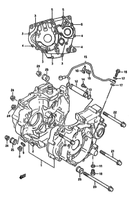 DR350 Картер двигателя