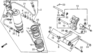 VF1000F Задние амортизаторы