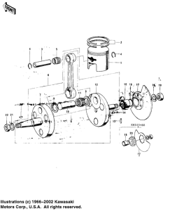 KH100 Crankshaft / piston / rotary valve
