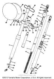 YZ125C Передняя вилка