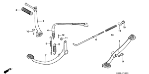 C90 Brake pedal assy