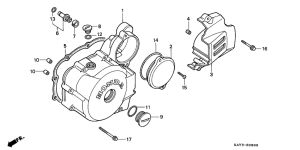 NX125 Крышка картера левая
