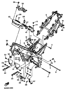 FZR1000 FZR1000F Frame comp