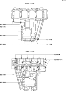 ZX750 Болты крепления картера