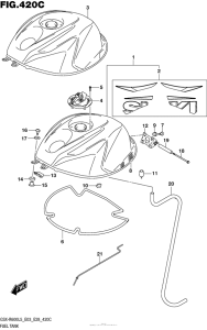 GSX-R600 Fuel Tank (Gsx-R600L5 E33)