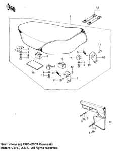 KM100 Seat / chain cover