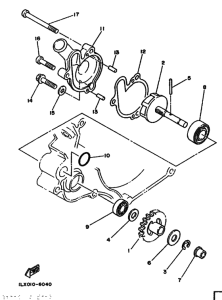 YZ125S Водяная помпа