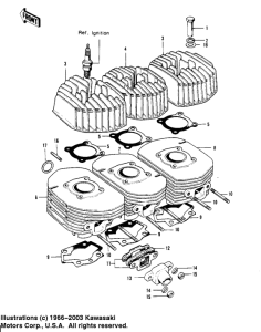 KH400 Cylinder heads / cylinders