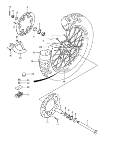 RM250 Rear wheel complete assy
