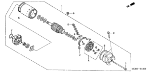 XL650V Стартерный мотор
