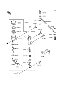 ZX400 Задний торм цилиндр