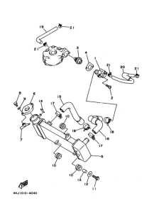 TZM50R Патрубок системы охлаждения