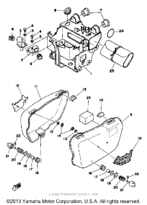 XS650SF Side cover-battery box