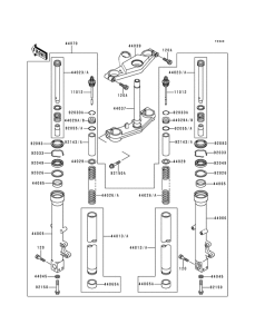ZX600 Вилка передней оси