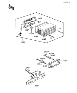 KZ1100 Taillight unit ass`y