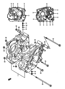 DR750 Картер двигателя