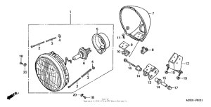 VT600CD Фара головного света