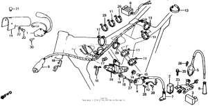 XR500R Wire harness + c.d.i. unit + ignition coil